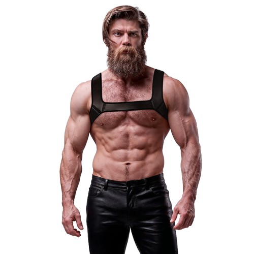 FETISH SUBMISSIVE ATTITUDE - IMBRACATURA PETTO IN NEOPRENE DA UOMO TAGLIA M